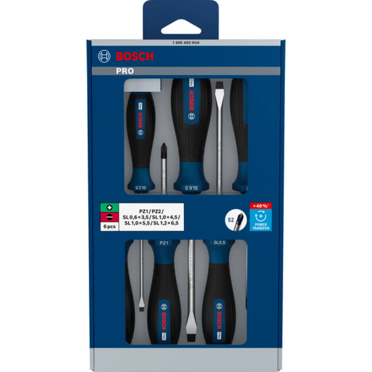 Bosch PRO Schraubendreher PZ/SL, 6-teilges Set