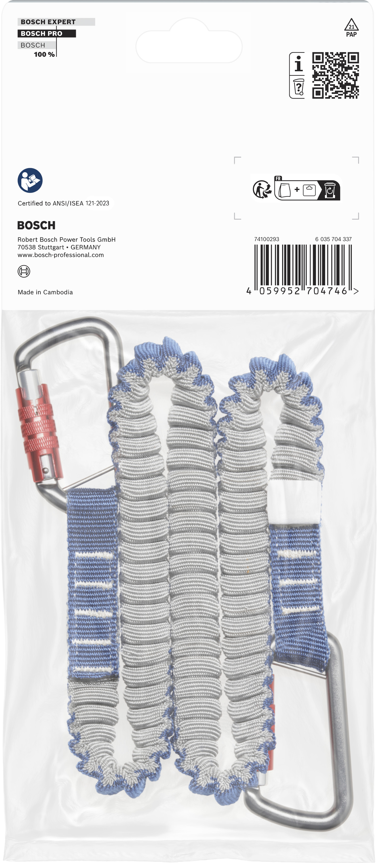 Bosch PRO Umhängeband Heavy, 16Kg, Einzelkarabiner