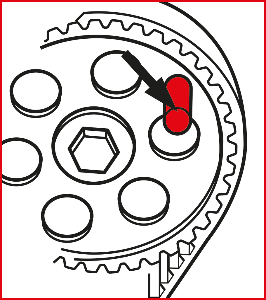 KS Tools Motoreinstell-Werkzeug-Satz für PSA, 8-tlg