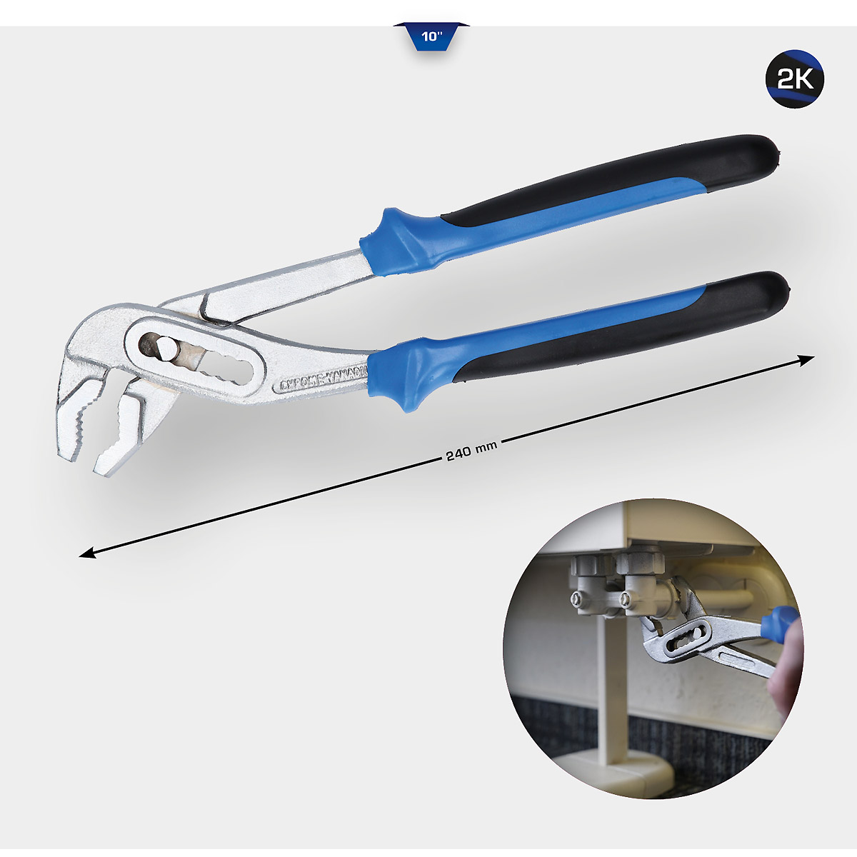 Brilliant Tools Wasserpumpenzange 10", 250 mm