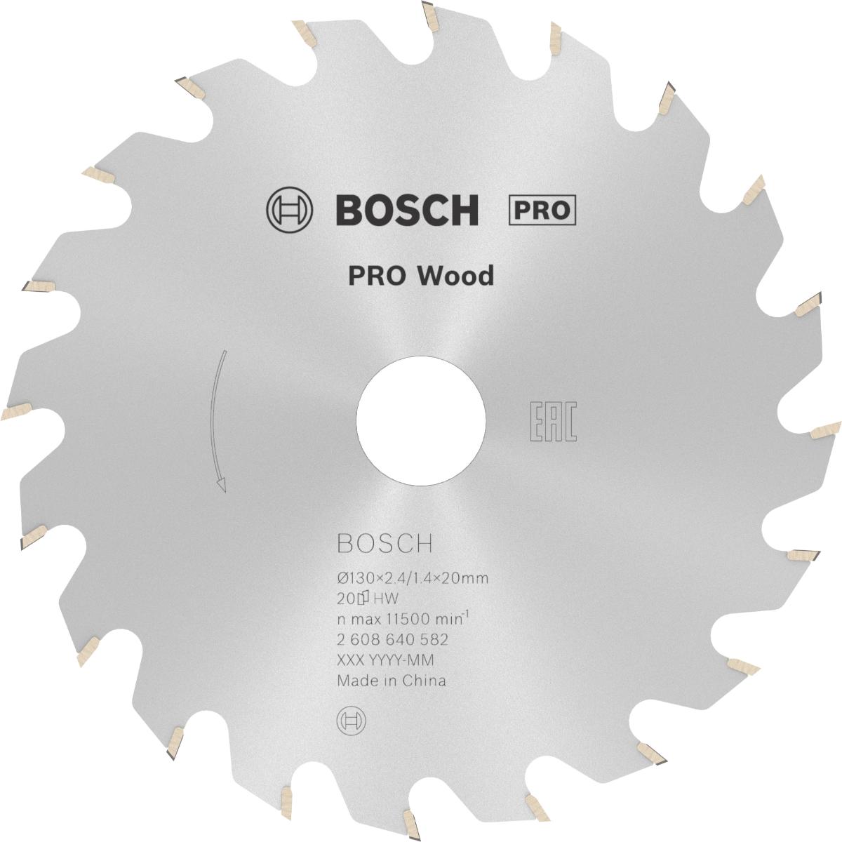 Bosch PRO Kreissägeblatt Optiline Wood für Handkreissägen ø 130 mm