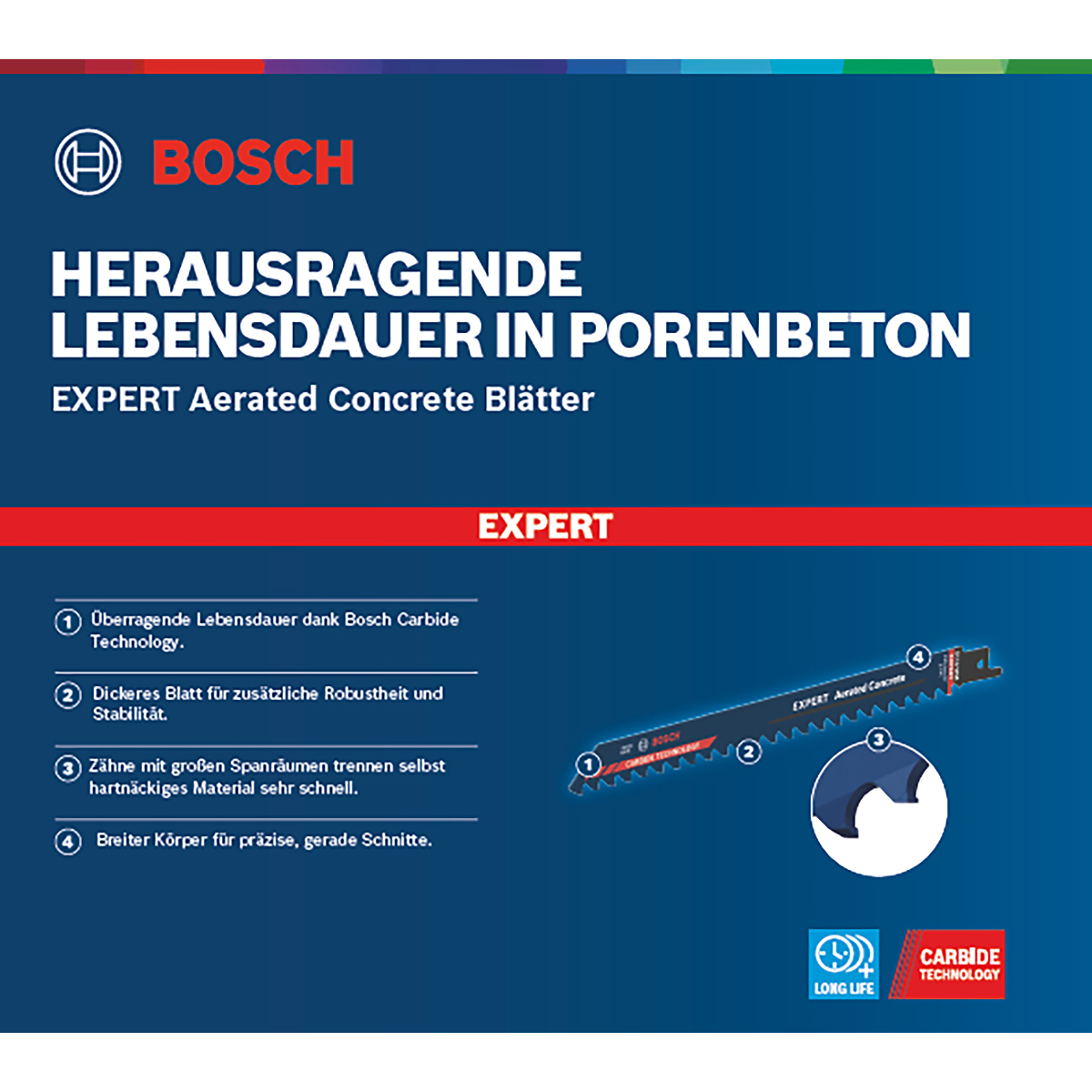Bosch EXPERT ‘Aerated Concrete’ S 1141 HM Säbelsägeblatt