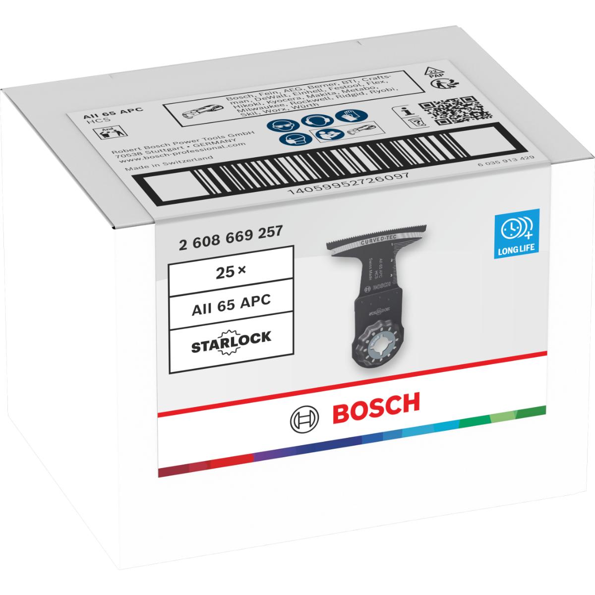 Bosch AII 65 APC Holz Tauchsägeblatt, Starlock, 65 x 40 mm, TU25, Min. Menge 25