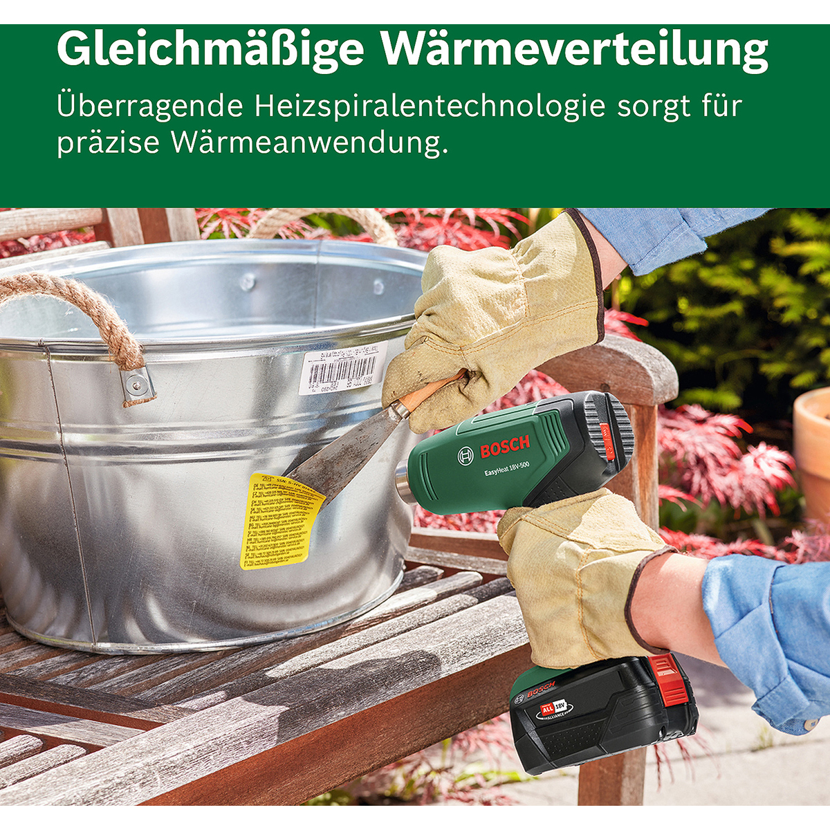 Bosch Akku-Heißluftgebläse EasyHeat 18V-500