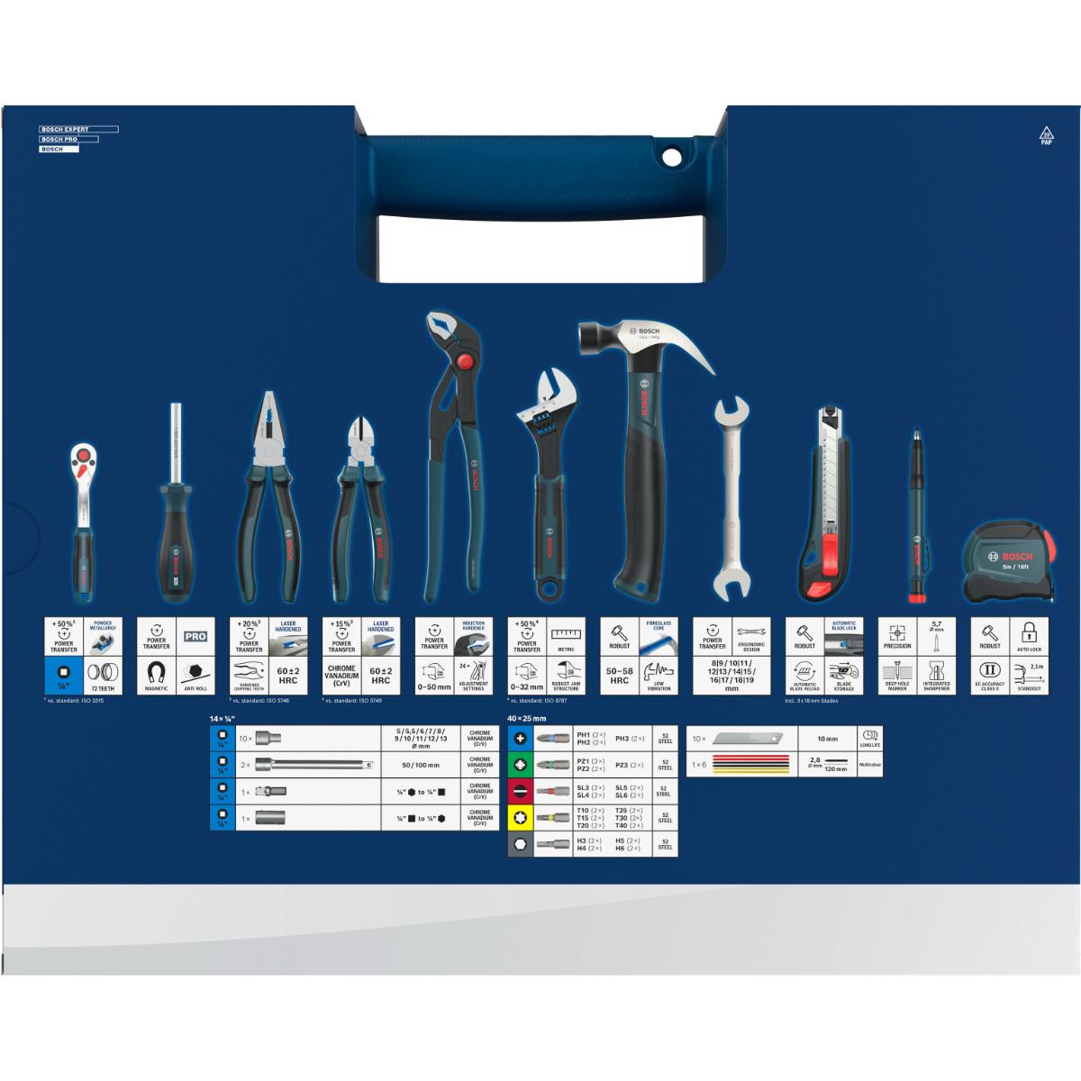 Bosch Gemischtes Handwerkzeug, 89-teilges Set