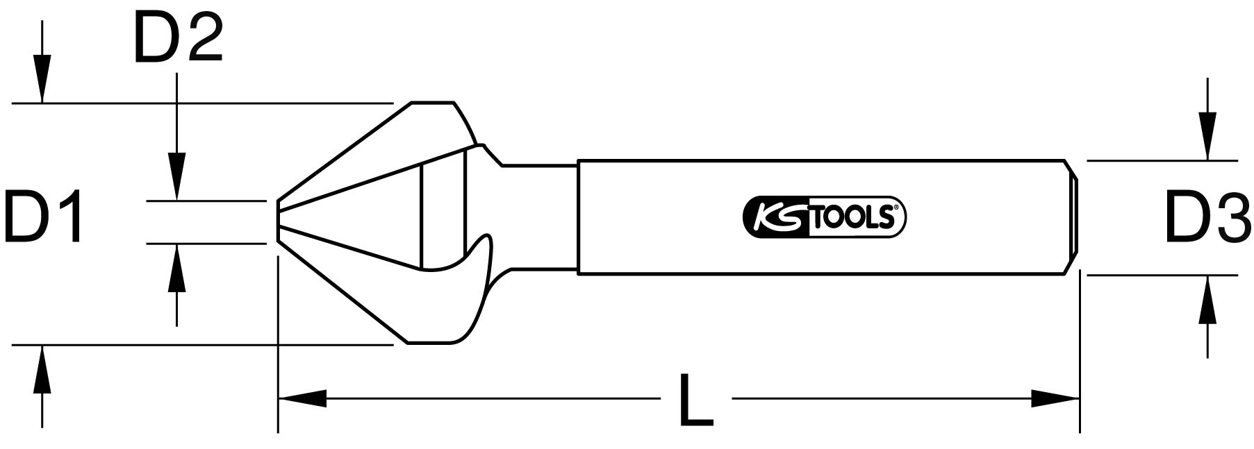 KS Tools HSS Kegel- und Entgratsenker 60°