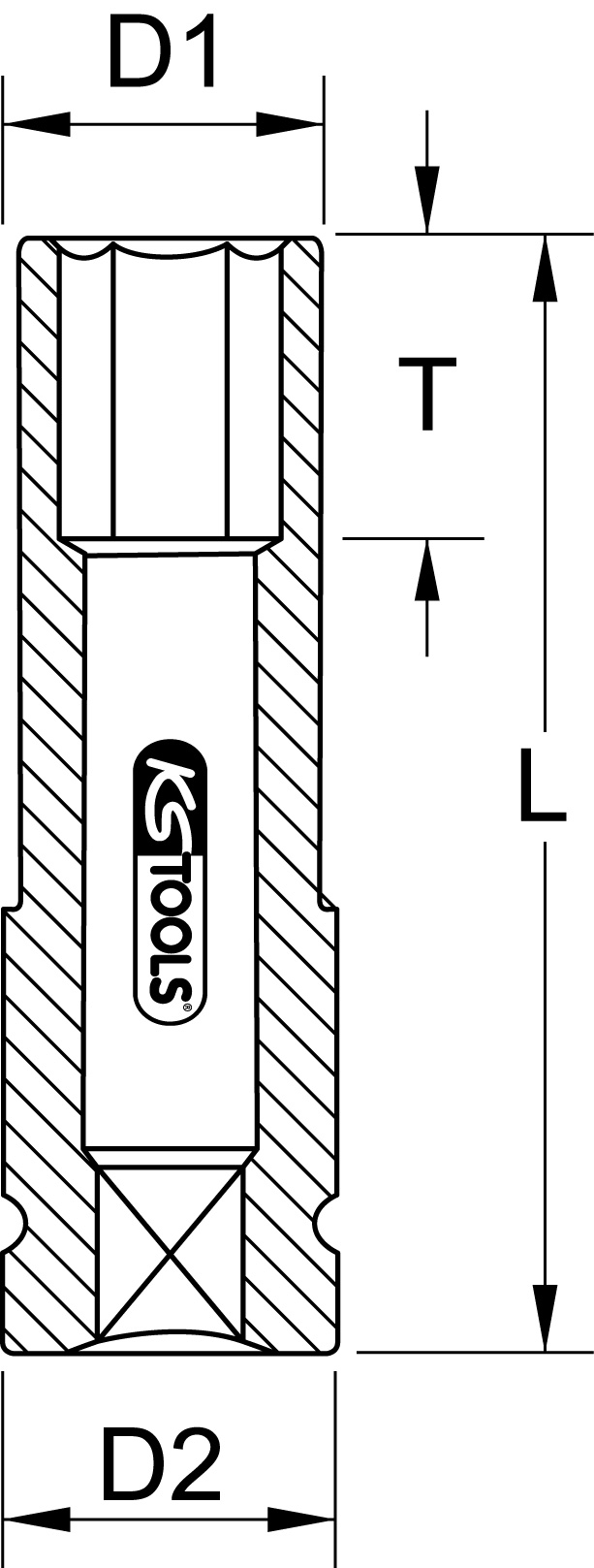 KS Tools SlimPOWER 1/2"Impact-Stecknuss