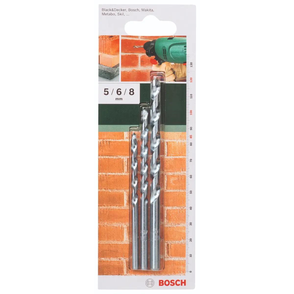Bosch Steinbohrer-Set 5,0 x 85, 6,0 x 100, 8,0 x 120, 3-tlg.