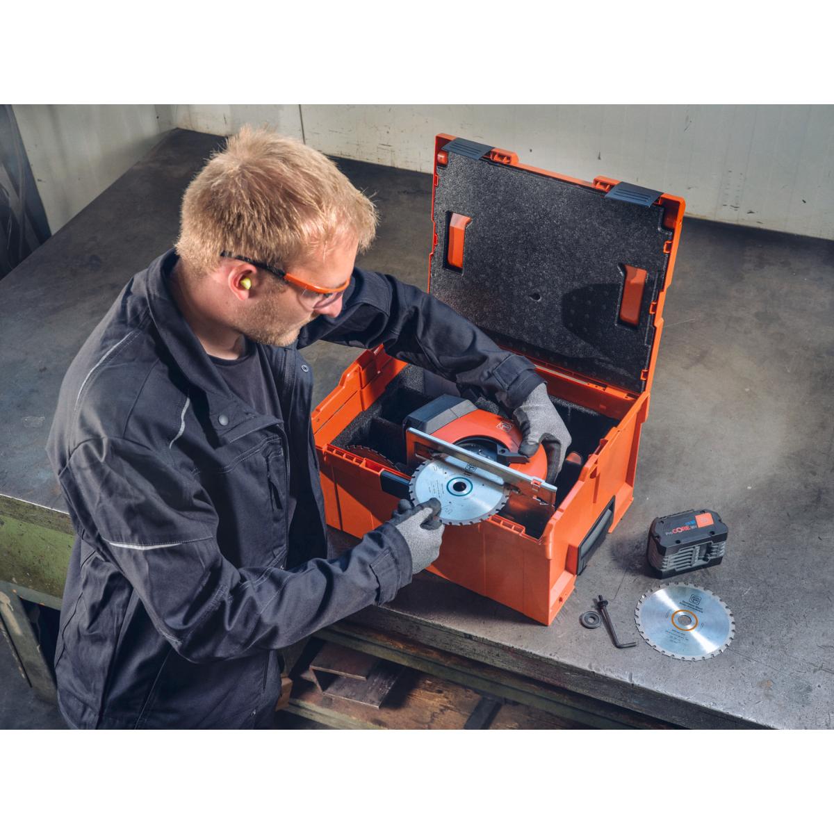 Fein Kompakte Akku-Handkreissäge für Metall F-IRON Cut 57 AS Set 2 x 8 Ah