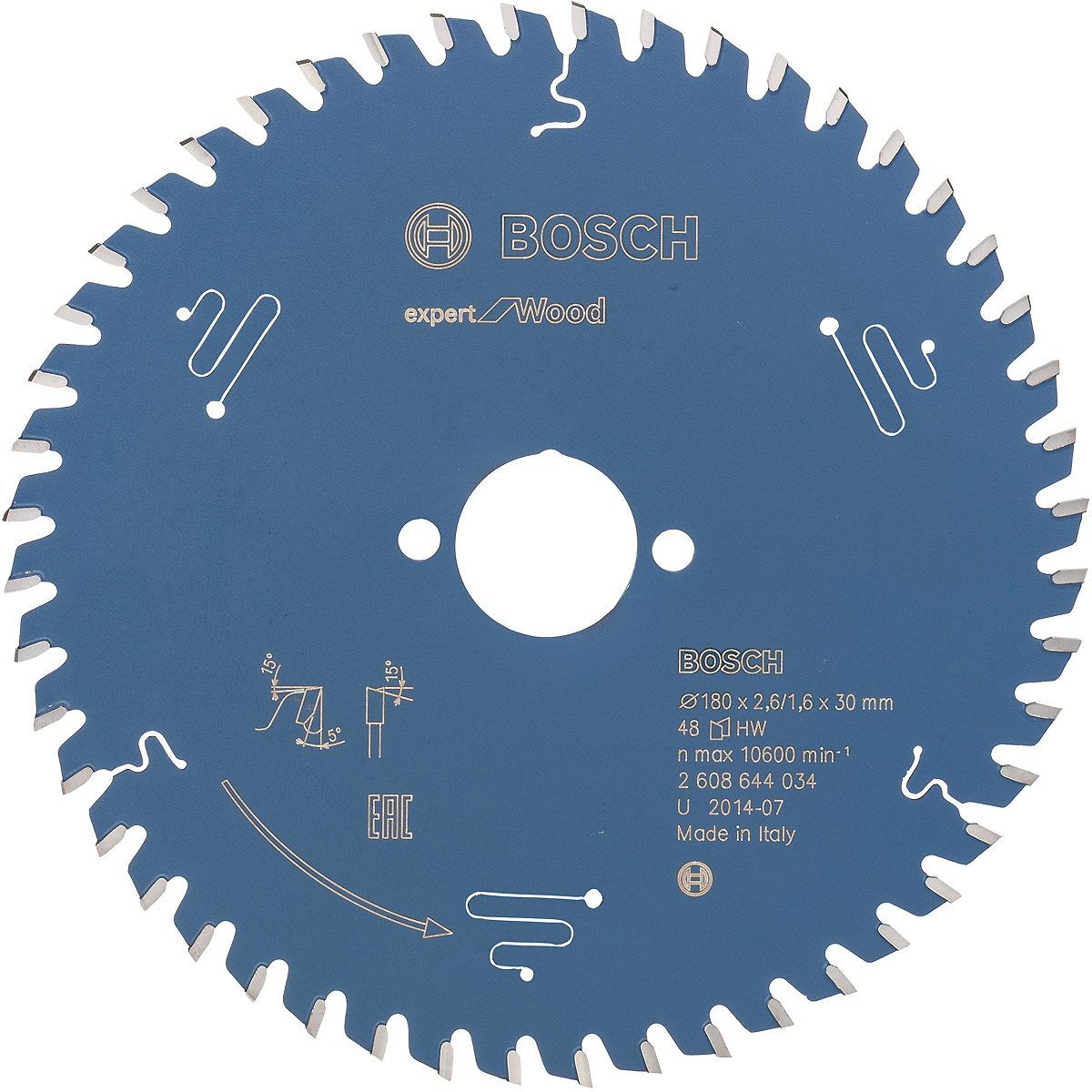 Bosch Kreissägeblatt Expert for Wood ø 180 mm