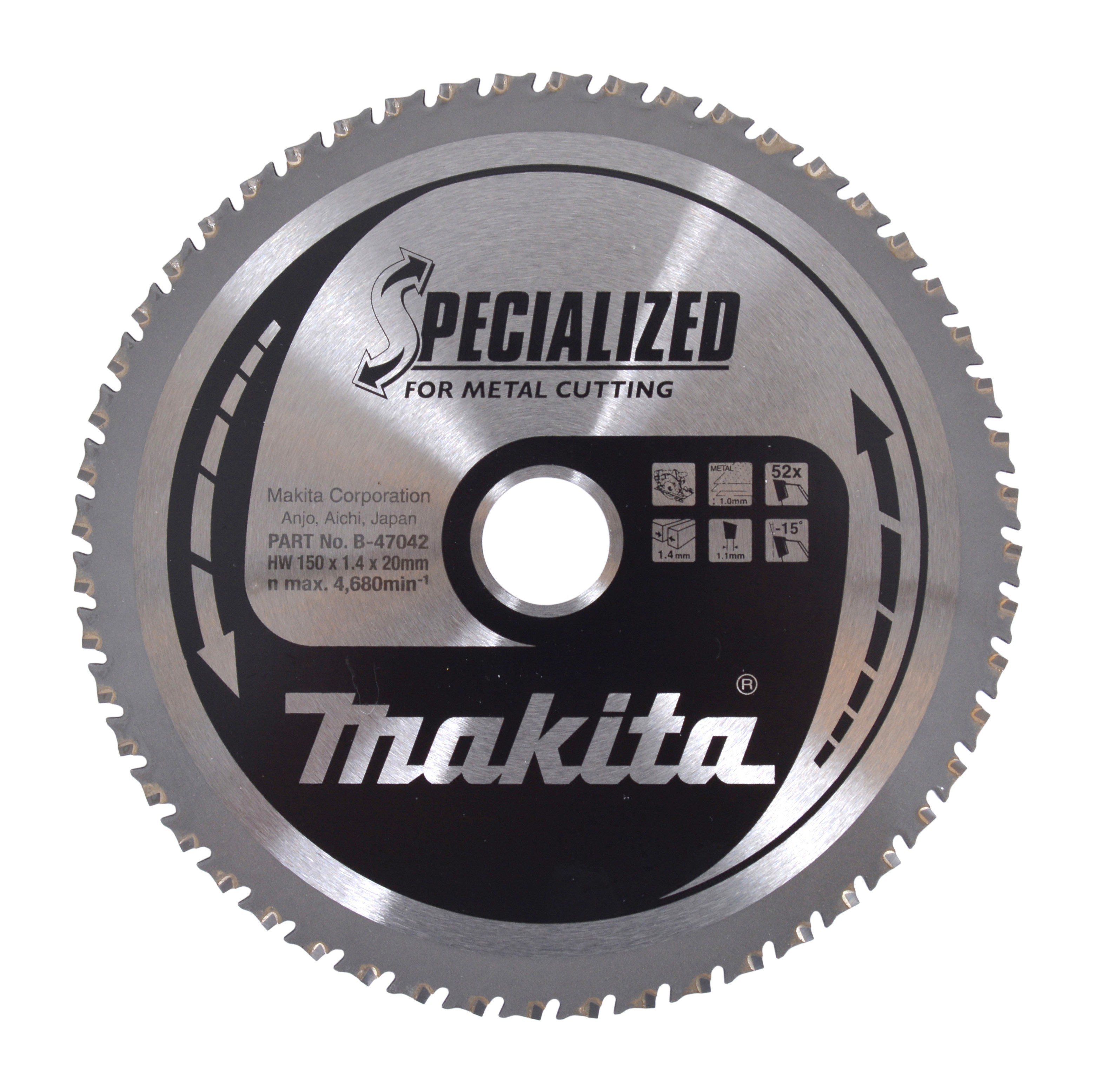 Makita Sägebaltt f. Bleche 150x20x52Z - B-47042