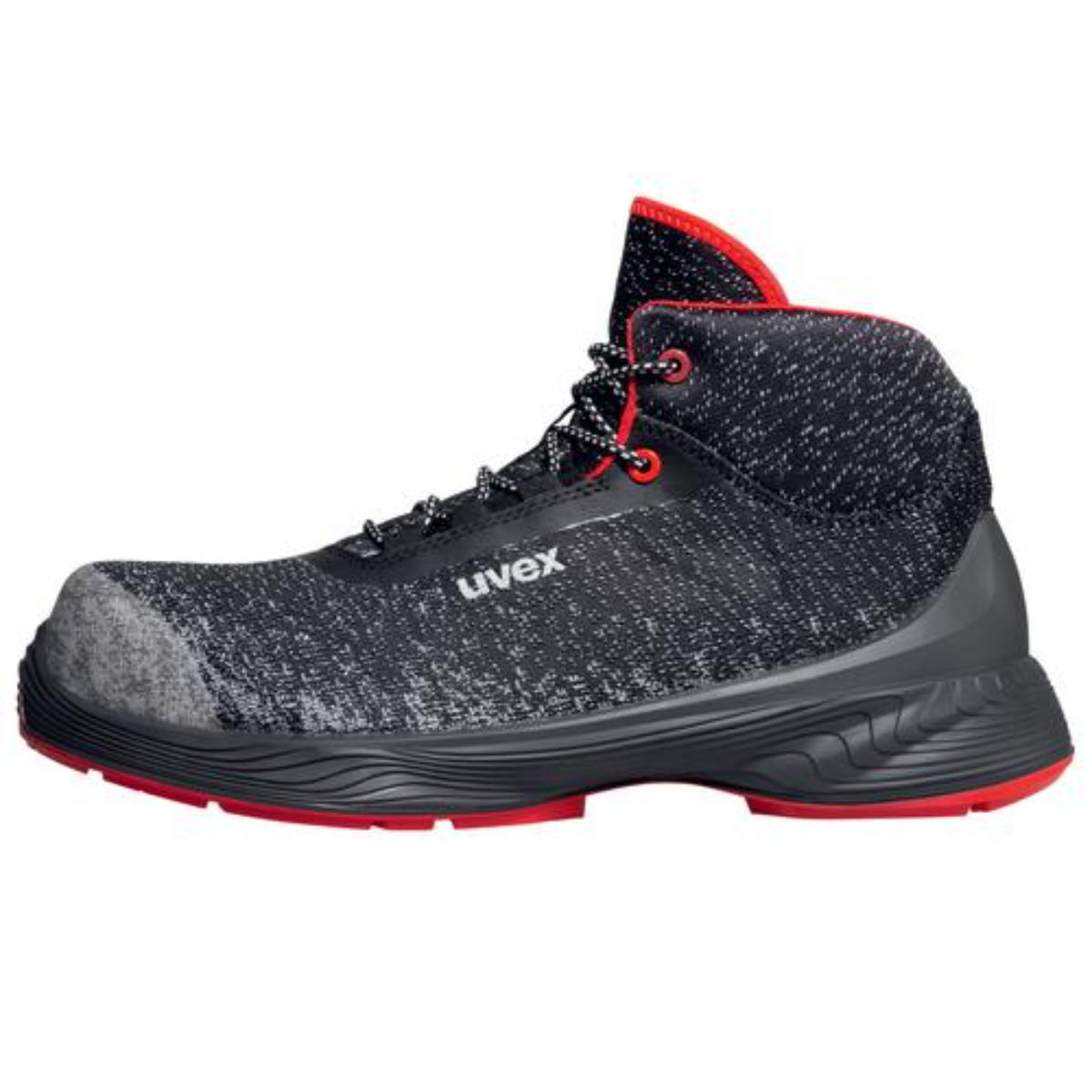 uvex 1 G2 Sicherheitsschuh Stiefel S1, schwarz/rot