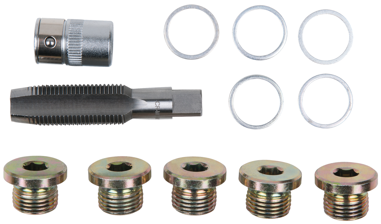KS Tools Ölablassschrauben-Gewindereparatur-Satz, 12-tlg M17 x 1,5