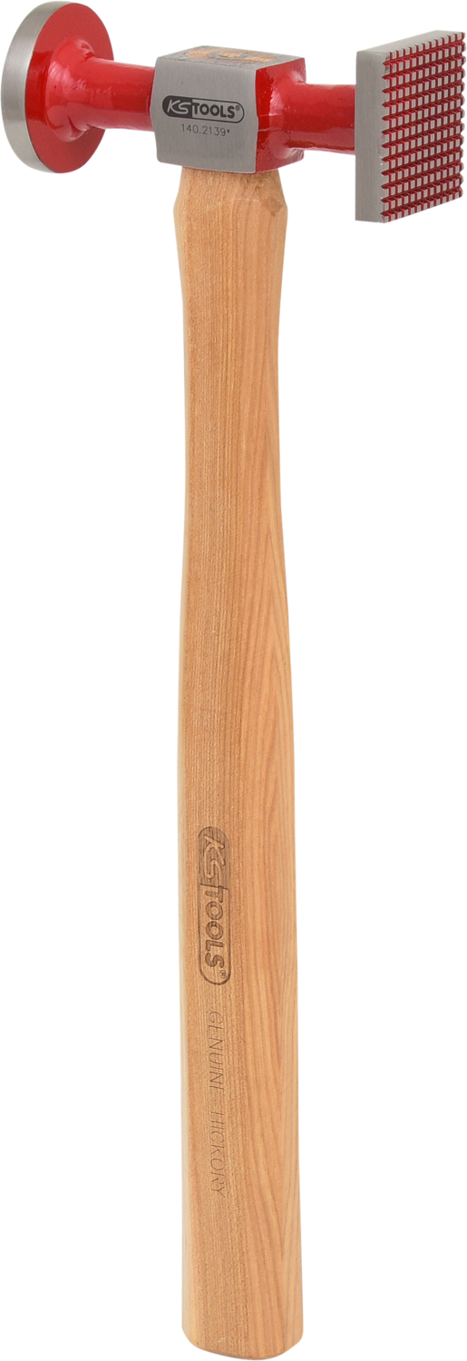 KS Tools Karosserie-Riffelhammer fein, rund-eckig, 325mm