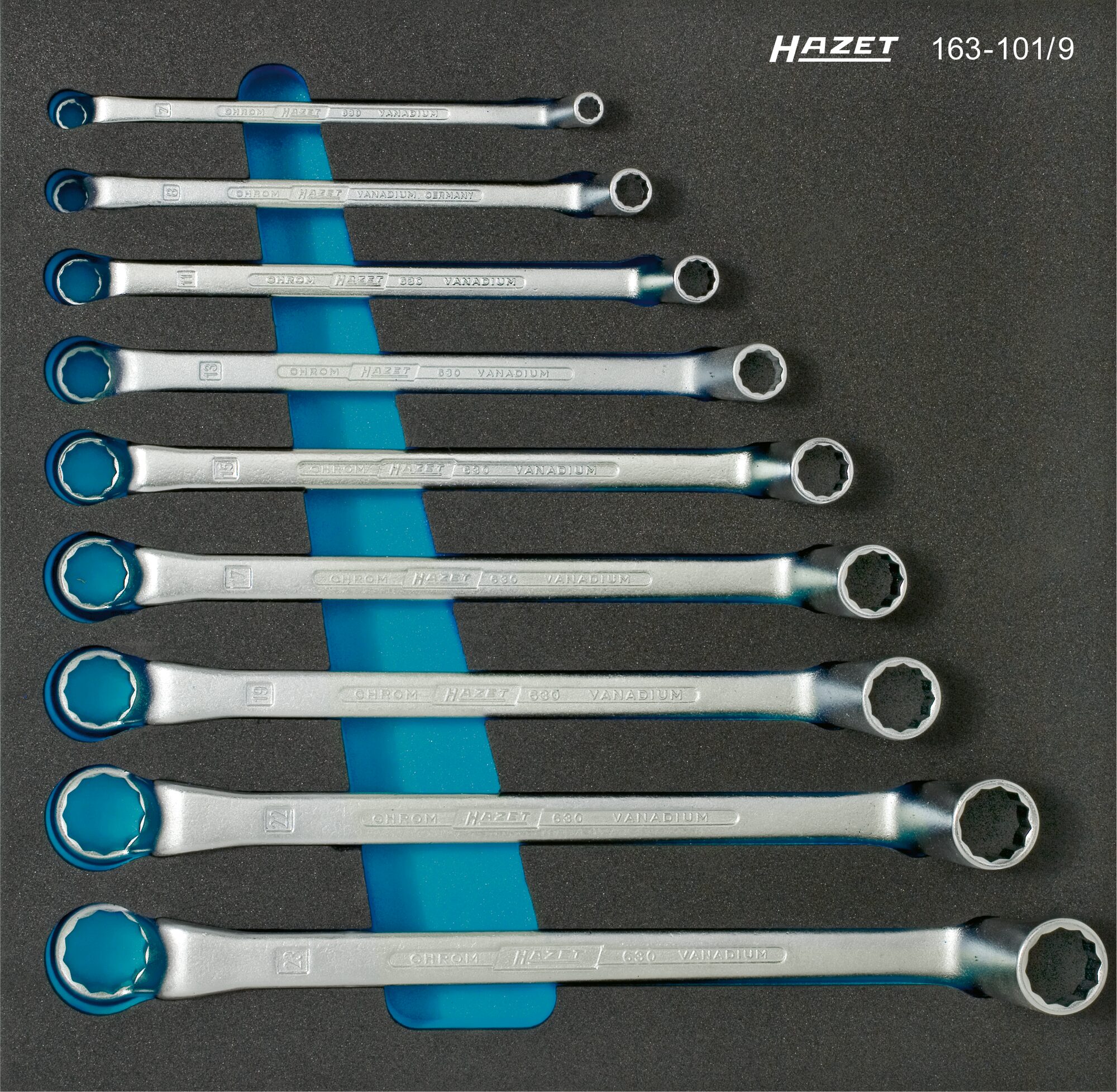 HAZET Doppel-Ringschlüssel Satz Einlage 9-teilig