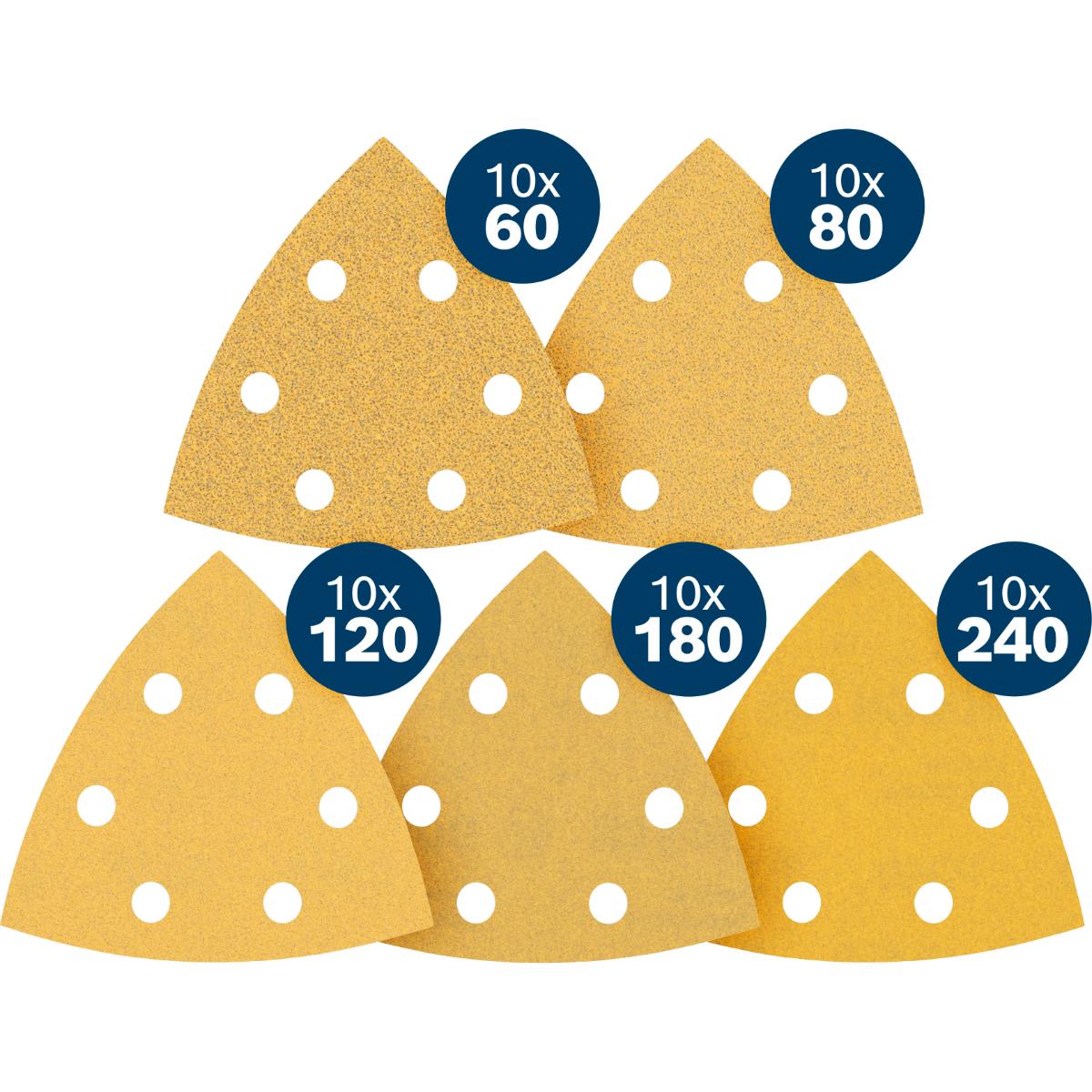 Bosch EXPERT C470 Schleifpapier 93x93mm, 50 teilges Set