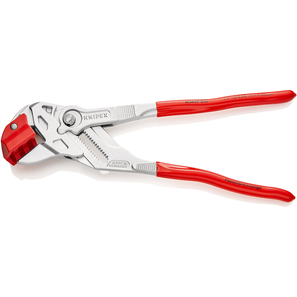 KNIPEX Fliesenbrechzange 250 mm verchromt mit Kunststoff überzogen
