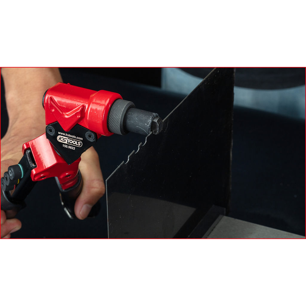 KS Tools 3 in 1 Handnietzangen-Satz, drehbar, 12-tlg.