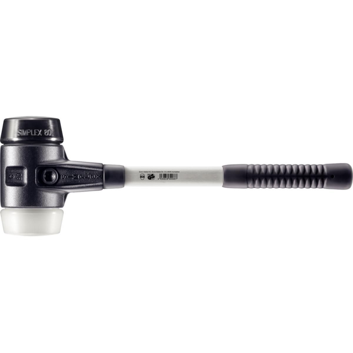 HALDER SIMPLEX - Schonhammer mit verstärktem Tempergussgehäuse und Fiberglasstiel, Superplastik