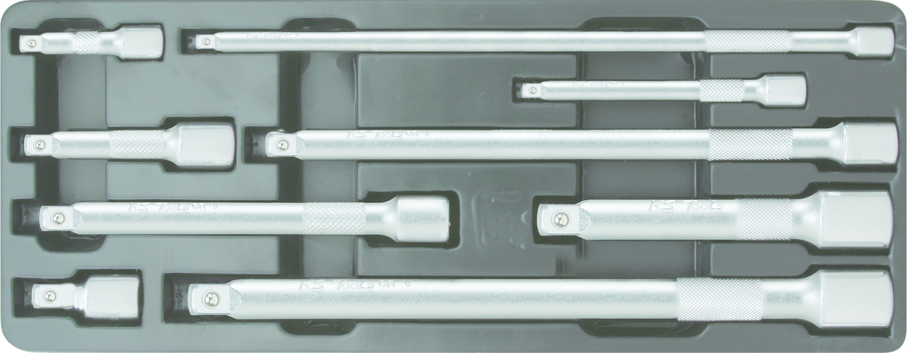 KS Tools 1/4"+3/8"+1/2" Verlängerungs-Satz, 9-tlg