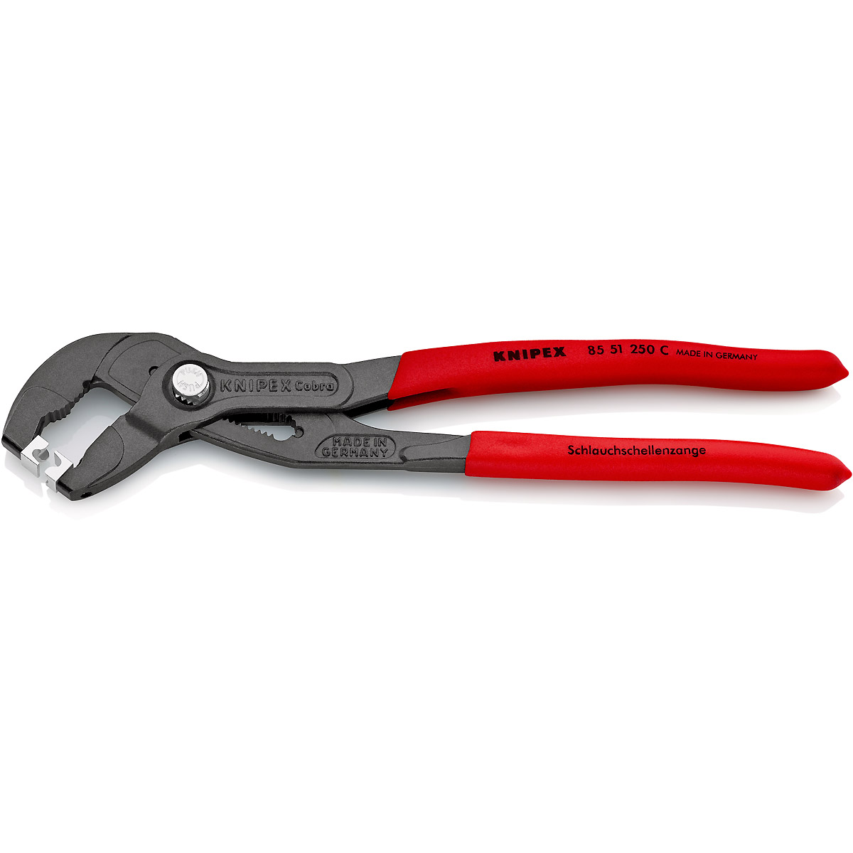 KNIPEX Schlauchschellenzange für Click-Schellen 250 mm grau atramentiert rutschhemmend