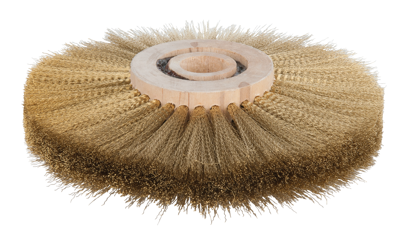 KS Tools BRONZEplus Rundbürste, Zinnbronzedraht, gewellt, Ø 150 mm