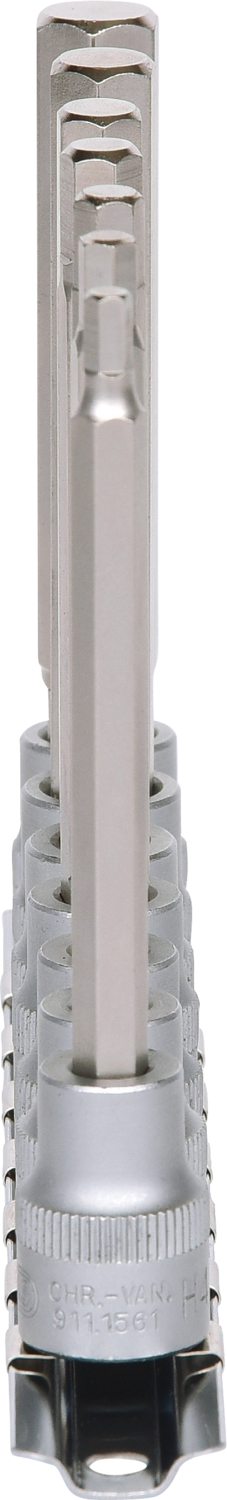 KS Tools 3/8" Bit-Stecknuss-Satz Innensechskant, lang, 7-tlg