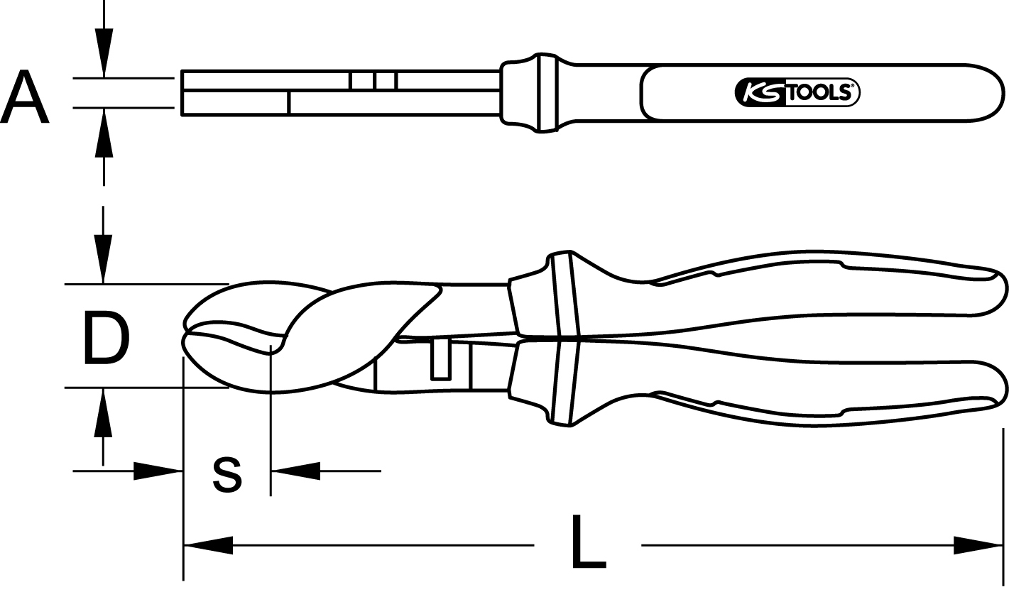 KS Tools ERGOTORQUE VDE Kabelschere