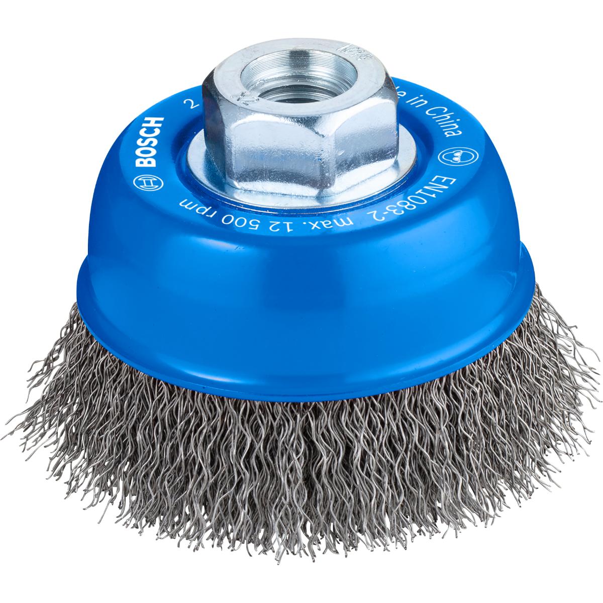 Bosch PRO Topfbürste, Stahl, gewellter Draht, M14
