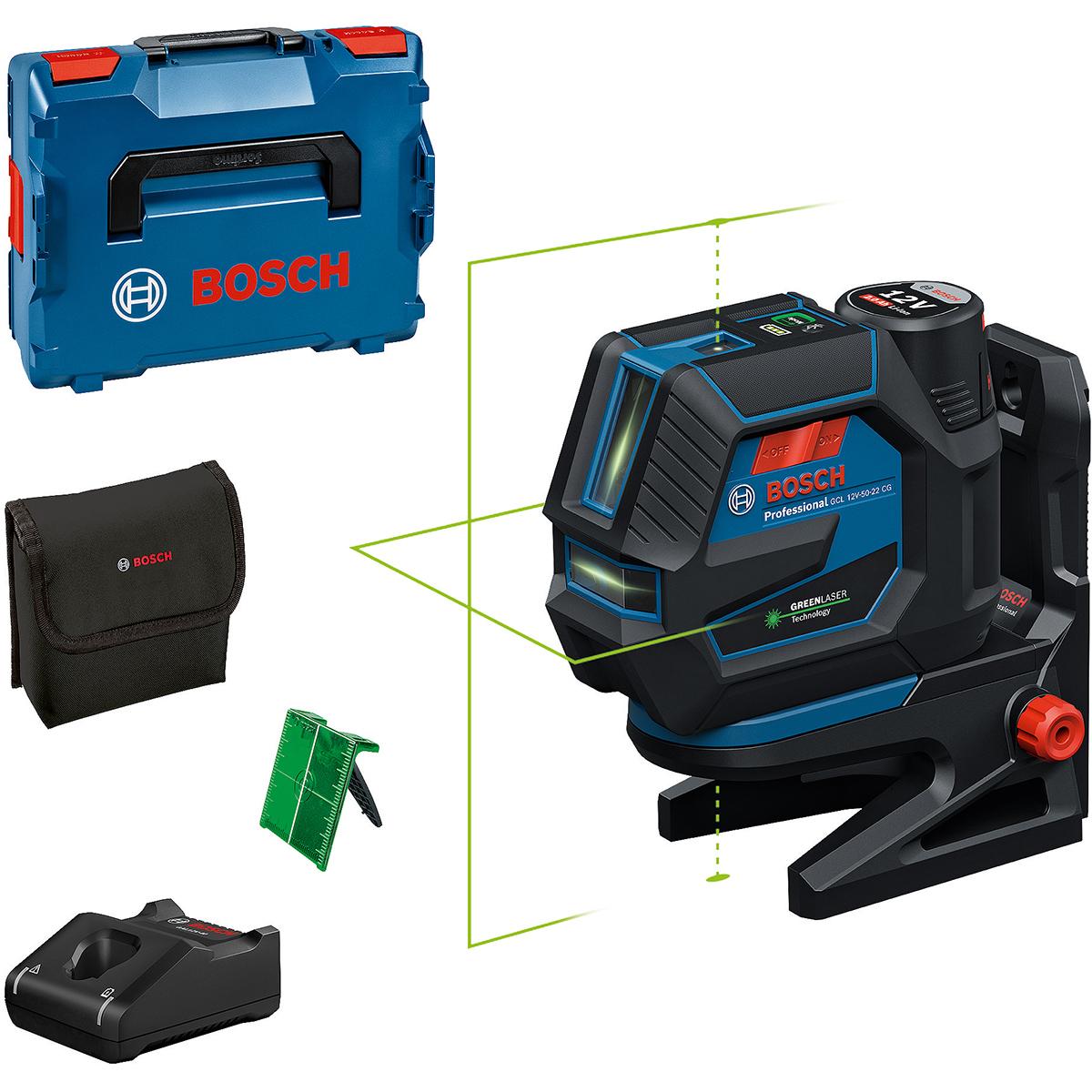 Bosch Kombilaser GCL 12V-50-22 CG, 1 x Akku GBA 12V 2.0Ah