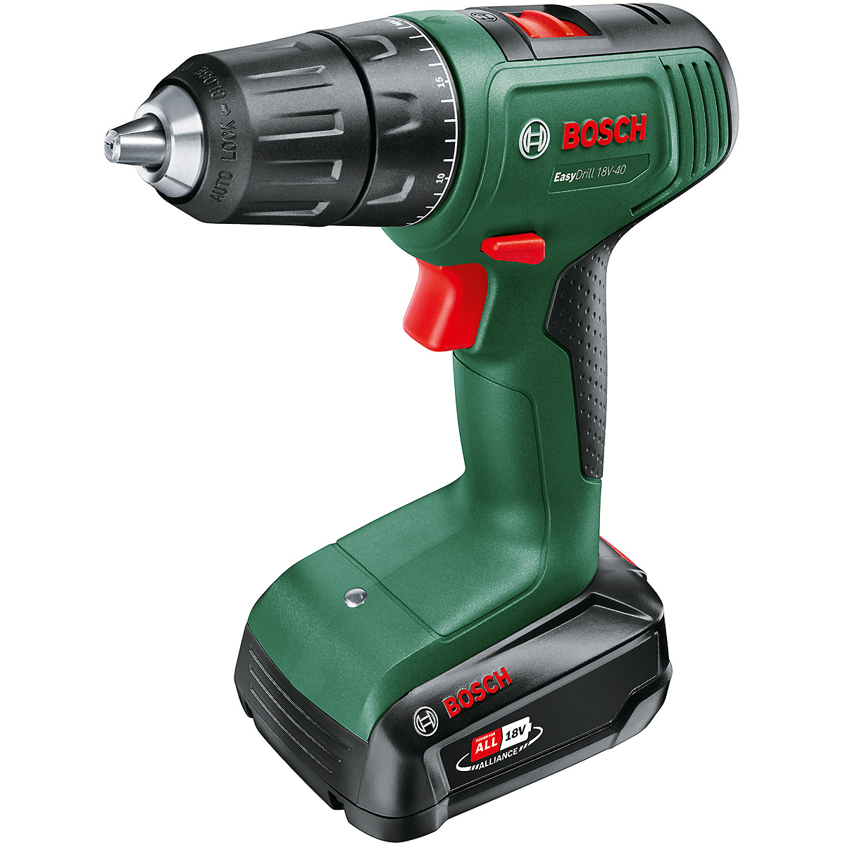 Bosch Akku-Bohrschrauber EasyDrill 18V-40, 1 x Akku PBA 18V 1.5Ah + SystemBox