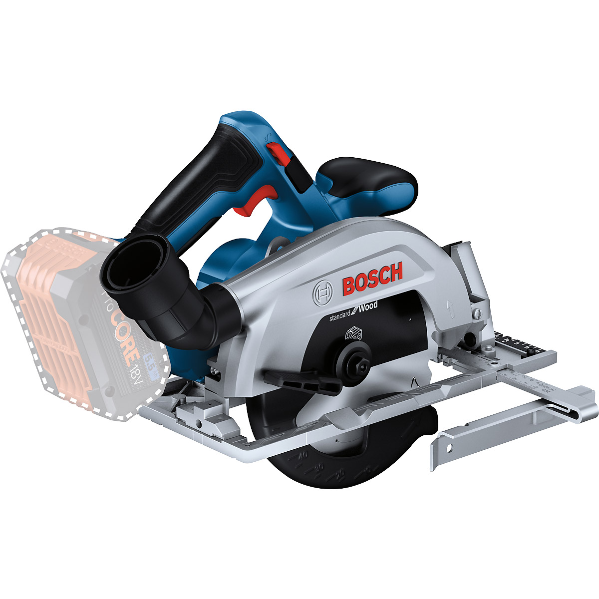 Bosch Akku-Kreissäge GKS 18V-57-2, 2 x Akku ProCORE18V 5.5 Ah, Ladegerät, L-BOXX