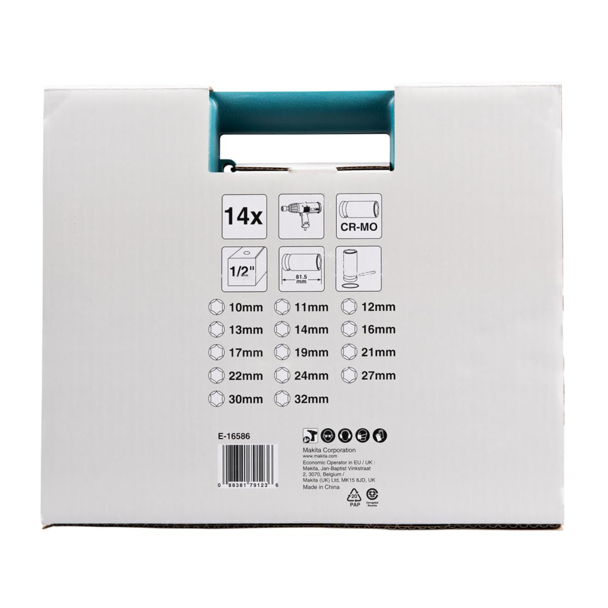 Makita IMPACT BLACK 1/2 Zoll Schlagnuss-Set 14-teilig