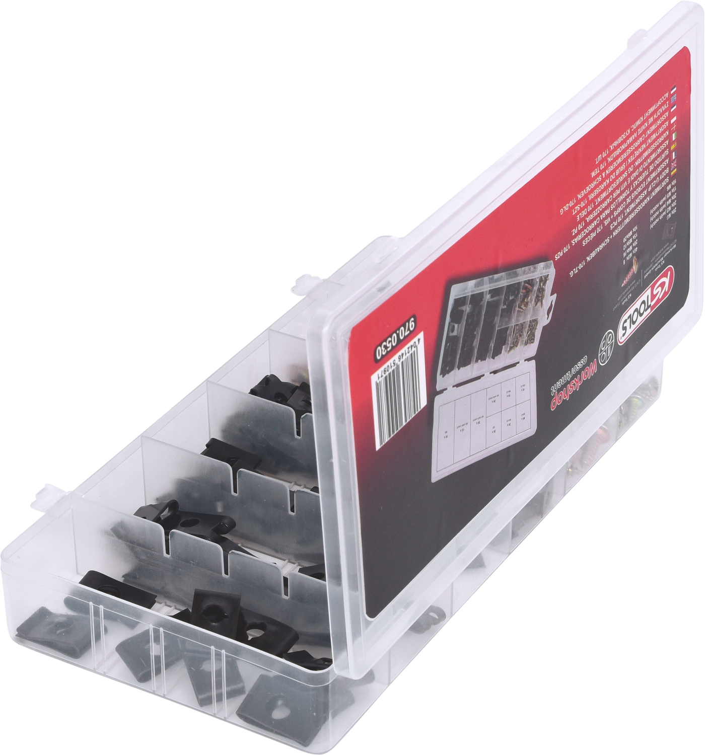 KS Tools Sortiment Karosseriemuttern & Schrauben, 170-tlg