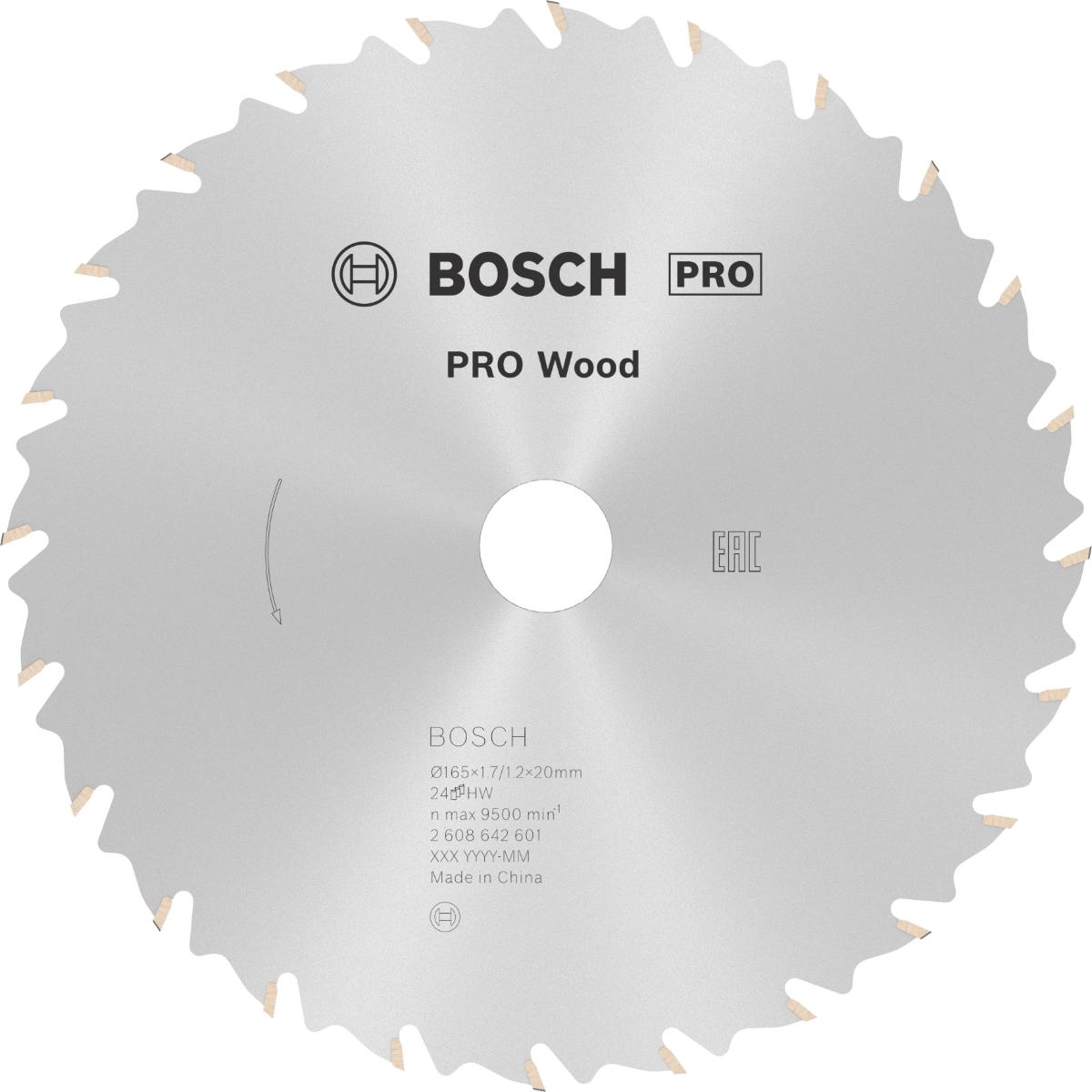 Bosch PRO Kreissägeblatt Speedline Wood, 165mm