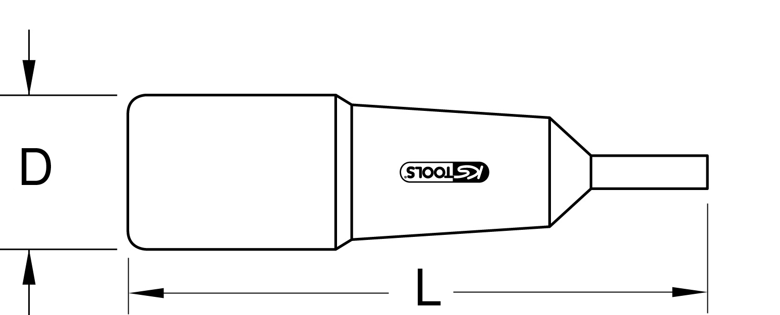 KS Tools 1/4" Bit-Stecknuss mit Schutzisolierung für Innensechskant-Schrauben