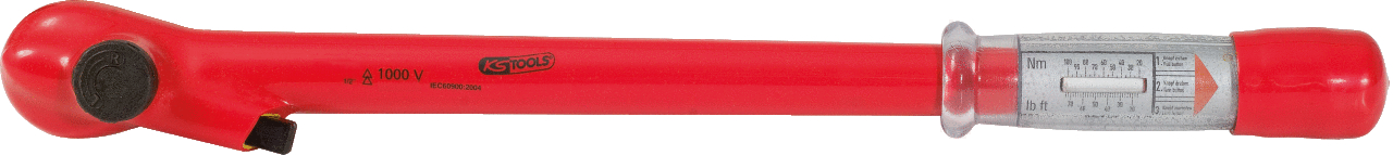 KS Tools 1/2" Drehmomentschlüssel mit Schutzisolierung und Umschalt-Ratschenkopf