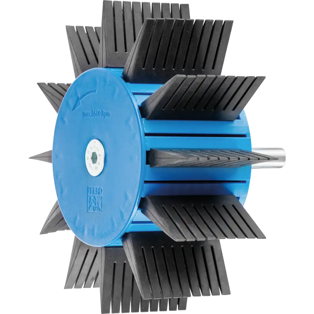 PFERD TOOLS POLIFLAP Schleifrad Ø 170x60mm Schaft-Ø 12 mm zum Herstellen von Oberflächenstrukturen