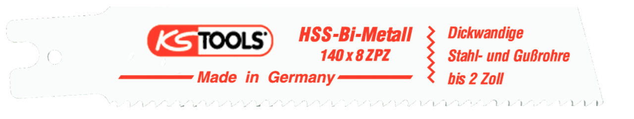 KS Tools Säbelsägeblatt Rems, HSS-Bi-Metall, 140mm, 3,2mm, 5er Pack