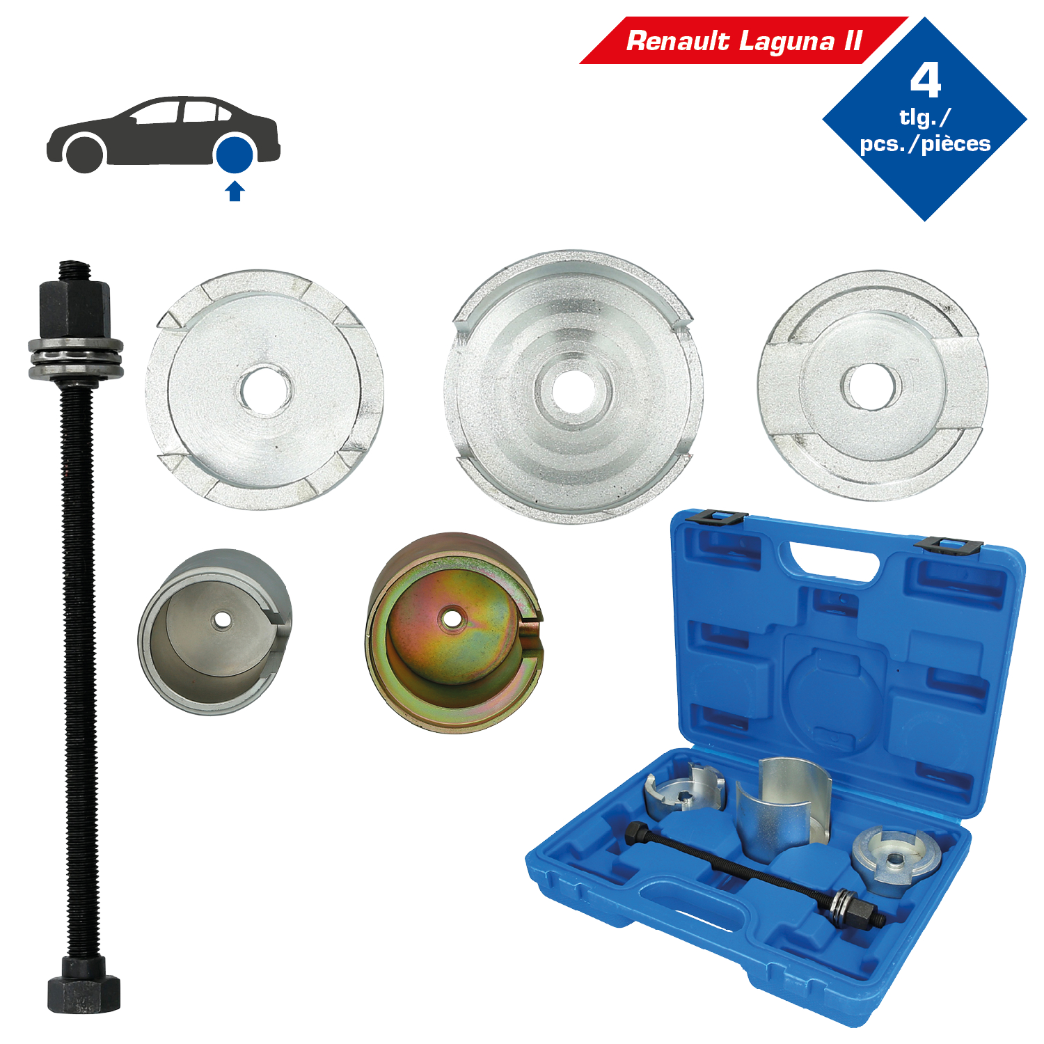 Brilliant Tools Silentlager-Werkzeug-Satz, für Renault, 4-tlg - BT672100
