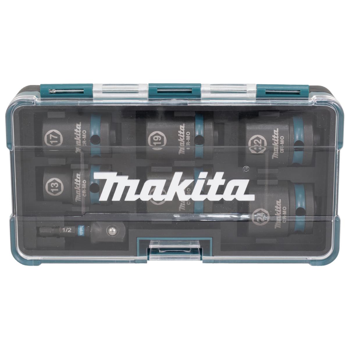 Makita Schlagnuss 7-teiliges Set, IMPACT BLACK 1/2 Zoll , CR-MO, Impact Black