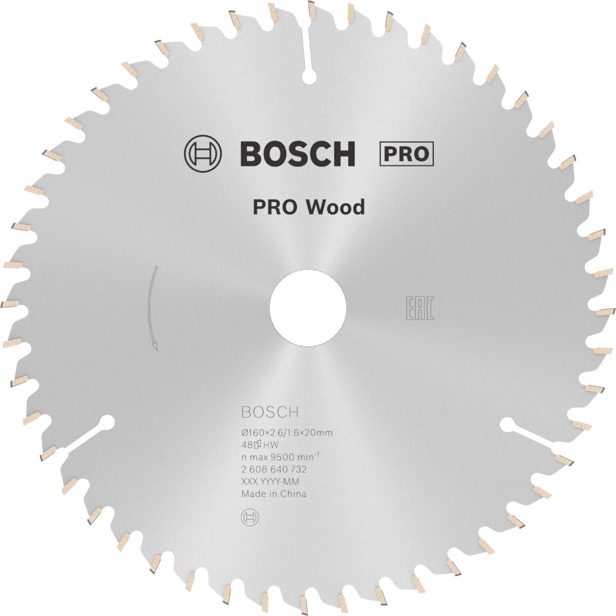 Bosch PRO Kreissägeblatt Optiline Wood für Handkreissägen ø 160 mm