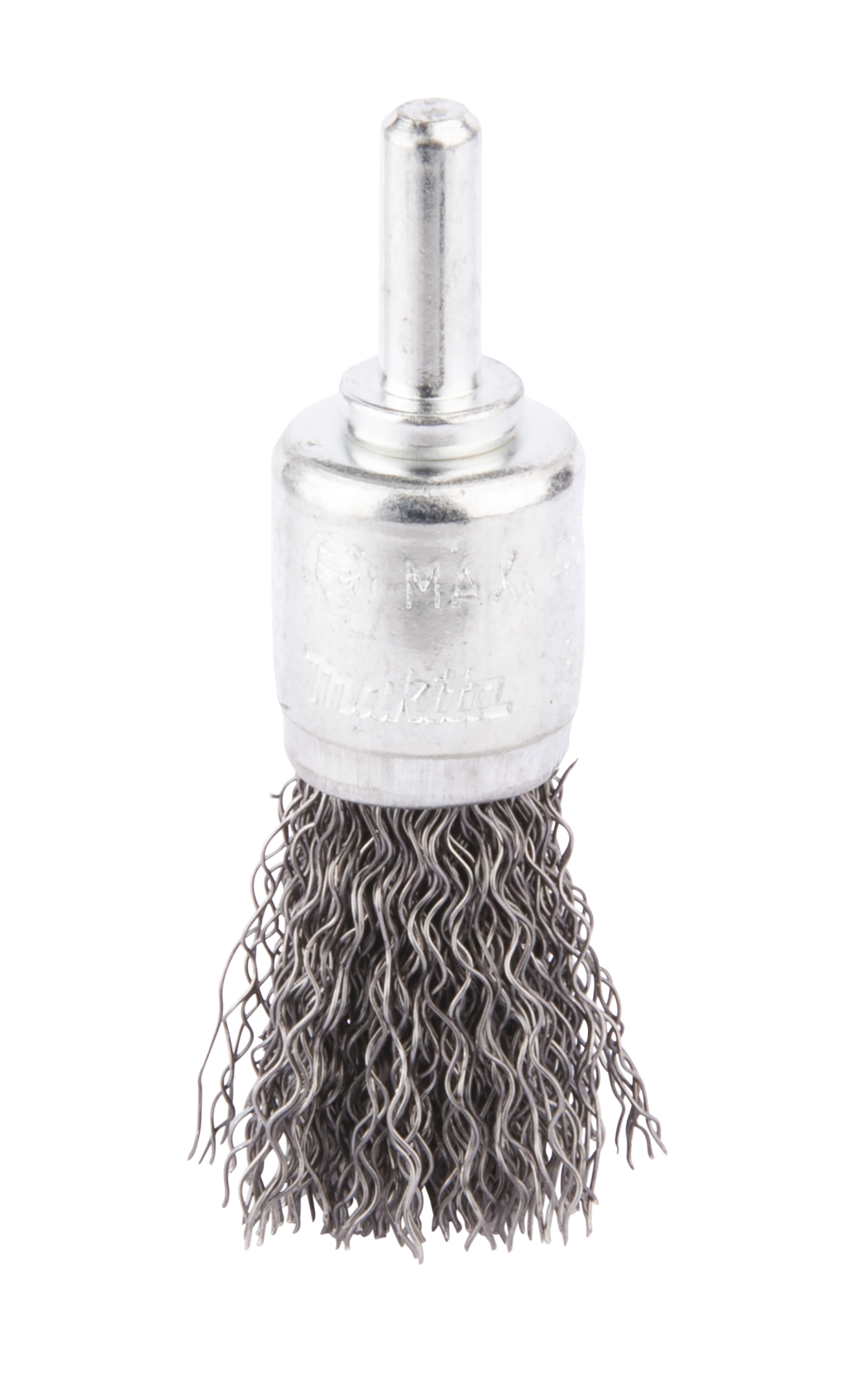 Makita Pinselbürste, 19 mm - gewellt - verzinkter Stahl - Rundschaft - D-40010