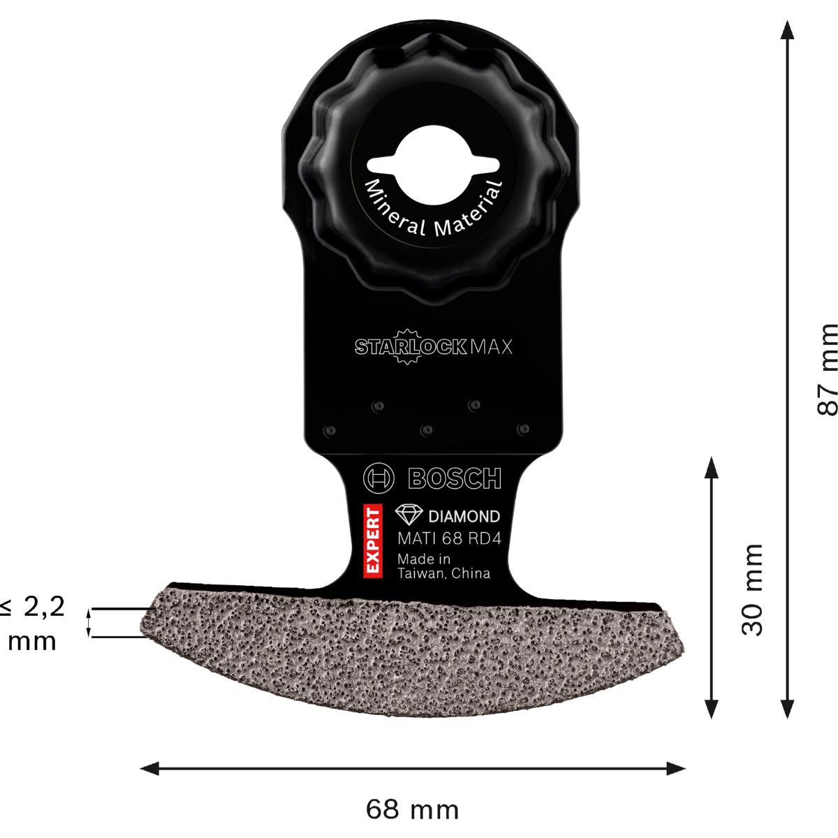 Bosch EXPERT MATI 68 RD4 Corner Blade, 68 x 30 mm, 10-Stück