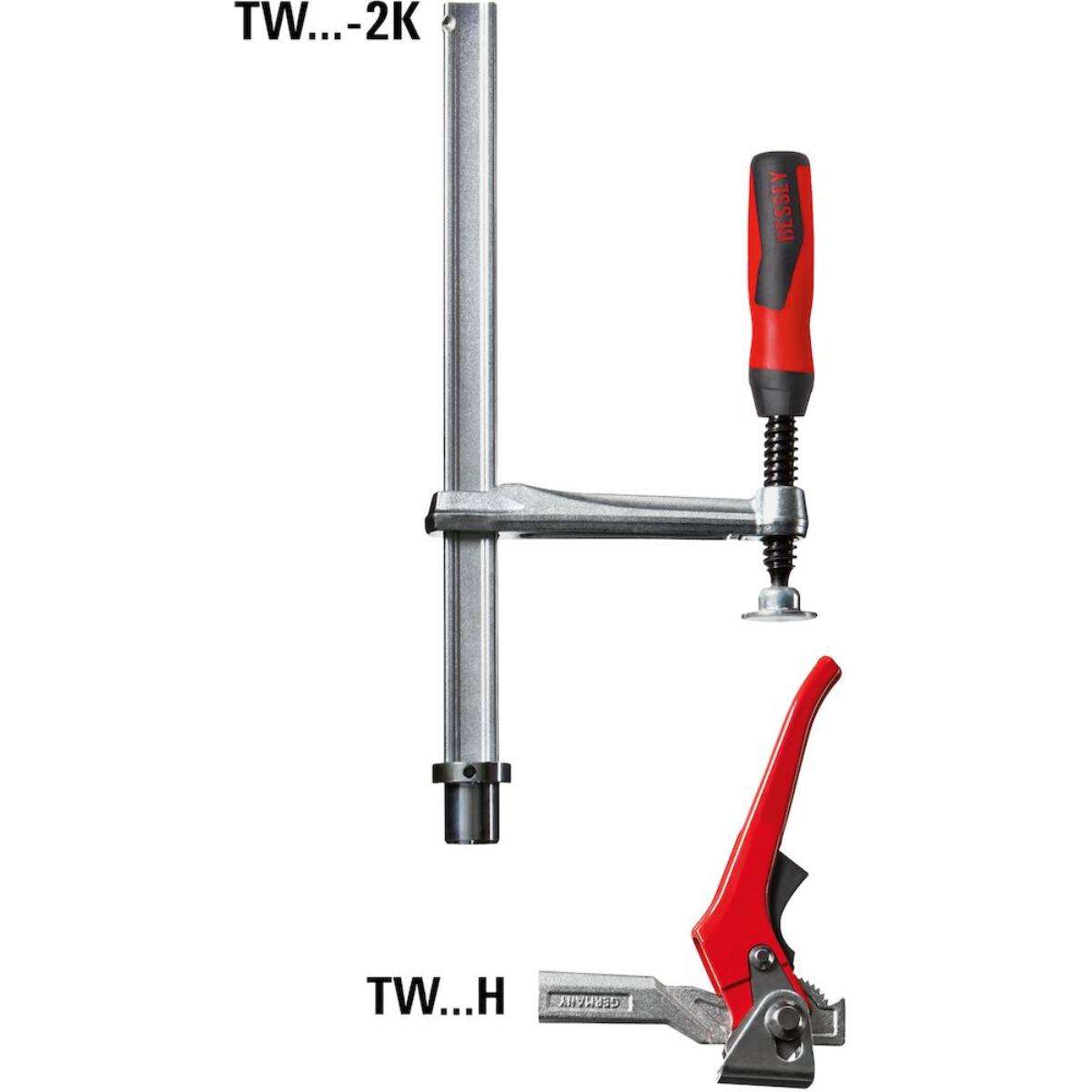 Bessey Spannelement mit fixer Ausladung TW 2-Komponenten-Kunststoffgriff