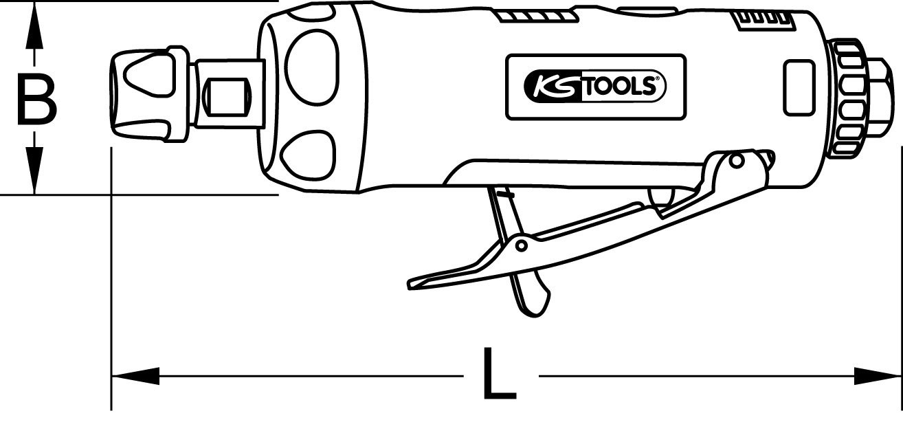 KS Tools Druckluft-Stabschleifer, 23.000 U-min