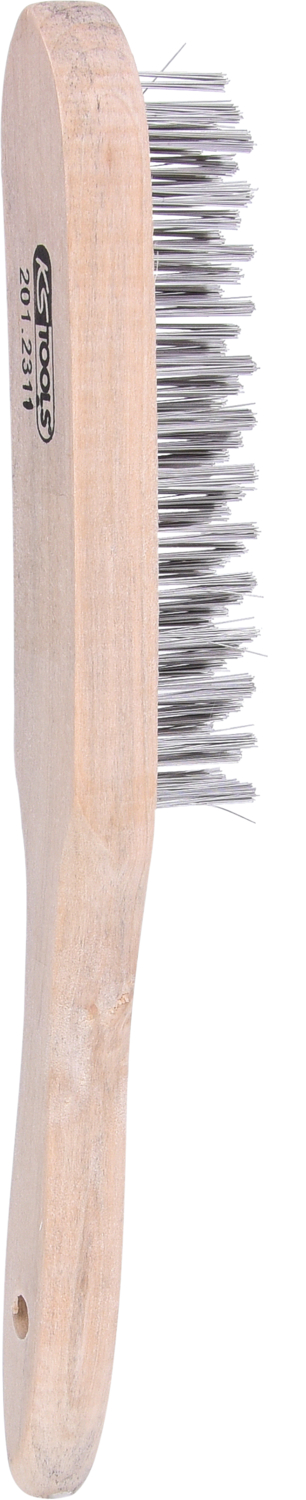 KS Tools Stahl-Handdrahtbürste 4-reihig, 290mm