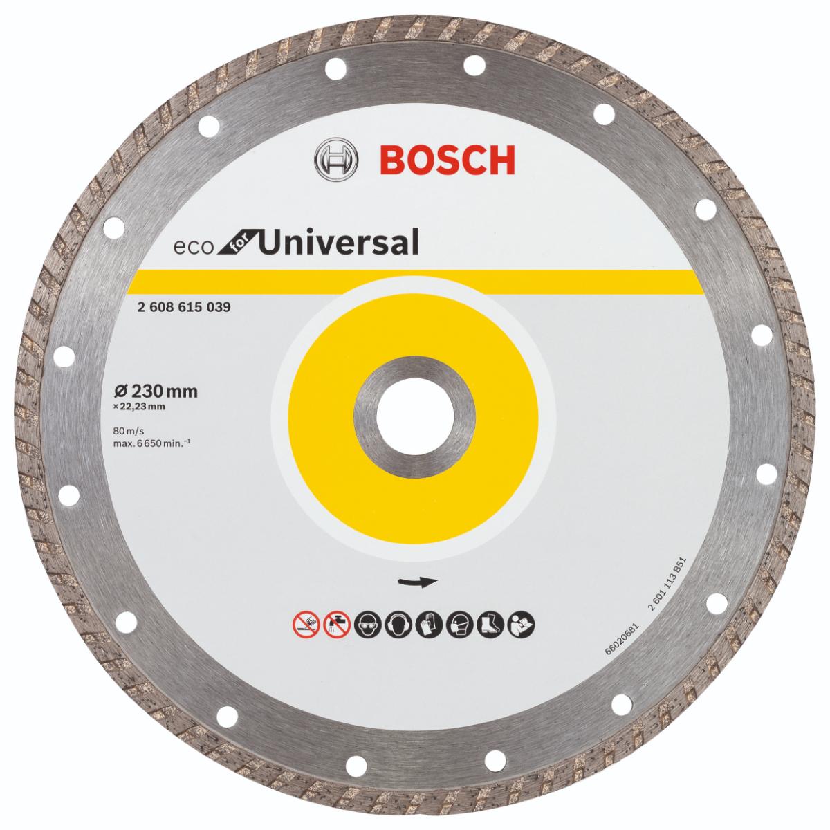 Bosch Diamanttrennscheibe Turbo Eco For Universal, 115 mm