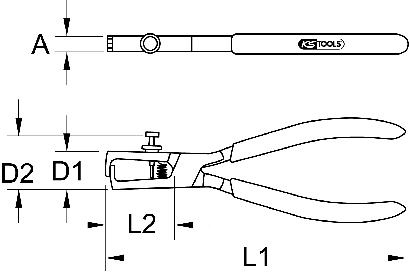 KS Tools BERYLLIUMplus Abisolierzange 170 mm 