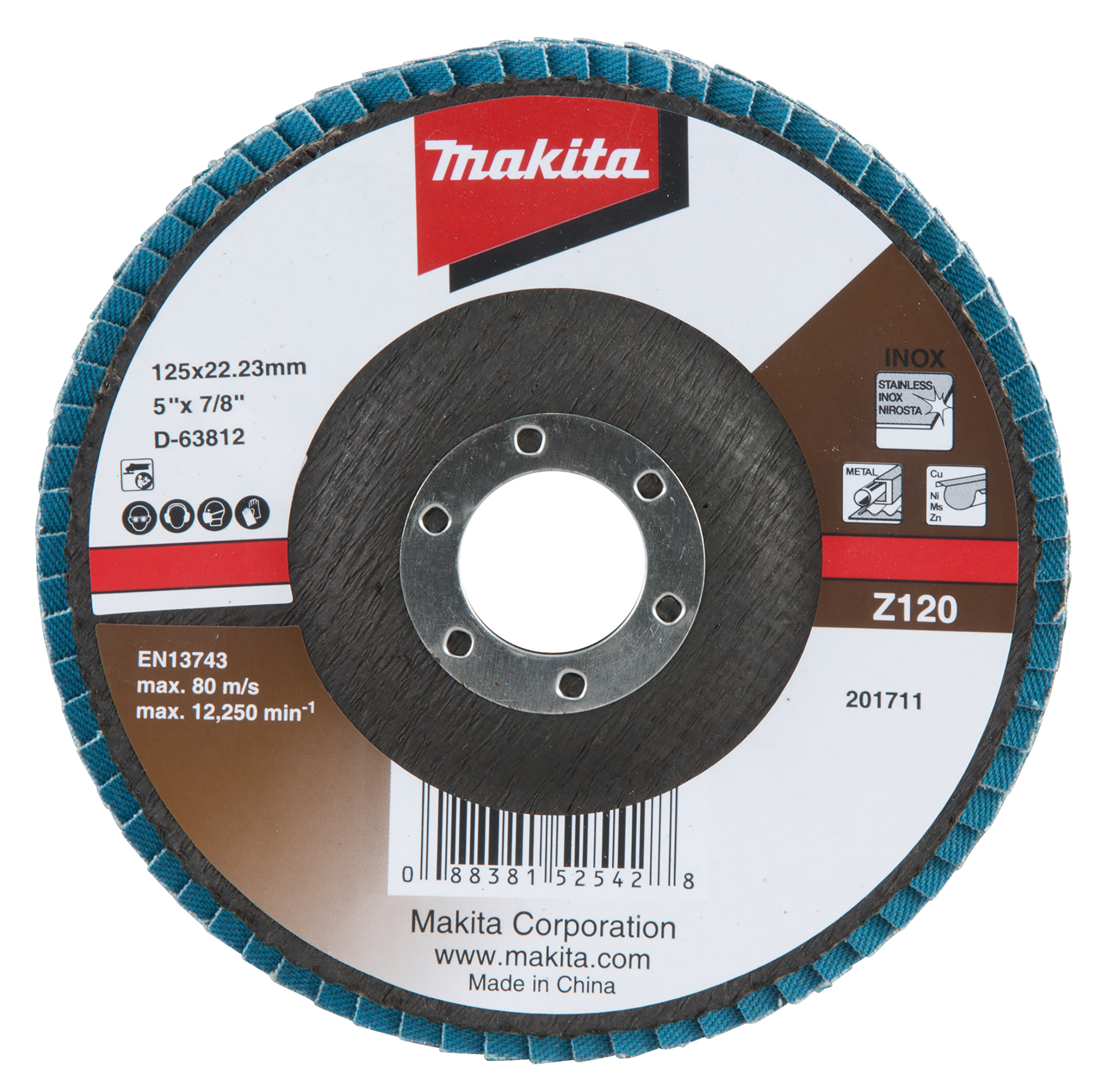 Makita Fächerschleifscheibe 125 mm Z120 - D-63812
